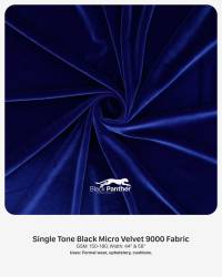 Single Tone Black Micro Velvet 9000 Fabric GSM 150 to 180 Width 44 Inch and 58 Inch for Formal Upholstery  in Surat