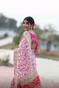 Six-Shade Kashmiri Weave Banarasi Soft Silk Saree with Large Floral Bunches and Rich Zari Pallu  in Surat video 2