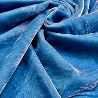 Sky Blue Viscose Velvet Fabric 6.25 Meter (L)  in Surat