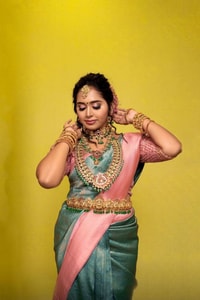 Slate Teal Banarasi Soft Silk Saree with Contrast Rose Pink Pallu and Woven Border  in Surat
