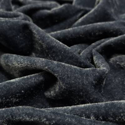 Soft Grey Viscose Velvet Fabric 6.85 Meter in Surat
