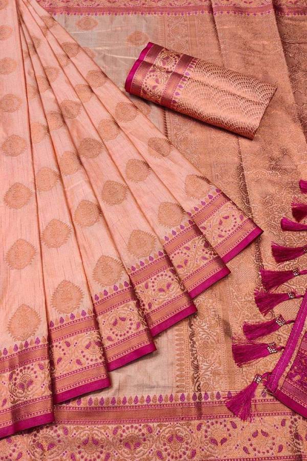 Soft Kanjivaram Silk Saree with Zari Weaving and Brocade Blouse Piece  in Surat