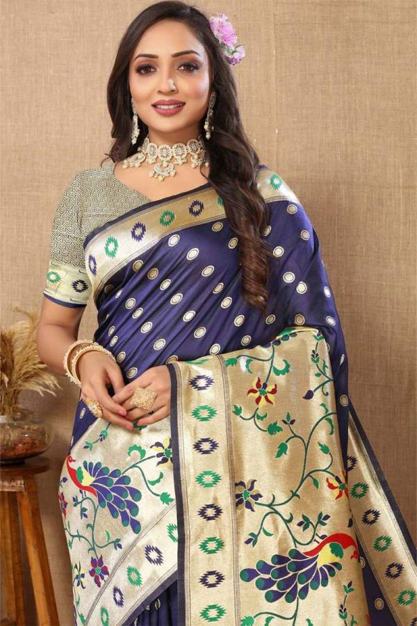Soft Pethani Silk Saree Adorned with Zari and Minakari Weaving  in Surat