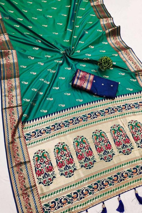 Soft Pethani Silk Saree with Minakari and Zari Weaving  in Surat