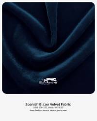 Spanish Blazer Velvet Fabric GSM 180 to 220 Width 44 Inch and 58 Inch for Jackets and Party Wear  in Surat