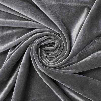 Steel grey Premium Makhmal Velvet 99999 GSM Fabric for Dresses, Kurtis, Gowns, Sofa Covers and Upholstery in Surat