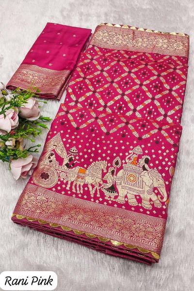 Stunning Pure Viscose Dolla Silk Saree with Rich Meenakari Weaving Design Saree in Surat