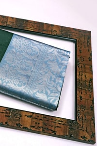 Temple Butta Banarasi Soft Silk Saree with Heavy Silver Zari Jaal Pallu in Four Contrasts  in Surat
