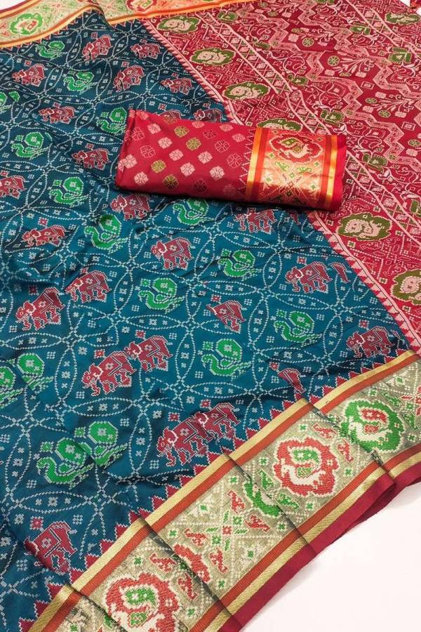 Timeless tradition soft Patola silk saree with meenakari border and tassels  in Surat