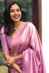 Tone-on-Tone Jacquard Banarasi Soft Silk Saree with Rich Pallu in Purple, Rust and Pink  in Surat
