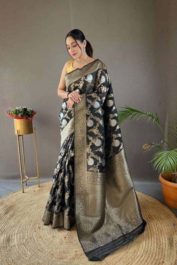 Traditional Opulence All Over Sun Design Banarasi Soft Silk Saree  in Surat