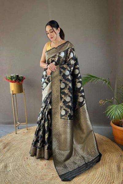 Traditional Opulence All Over Sun Design Banarasi Soft Silk Saree in Surat