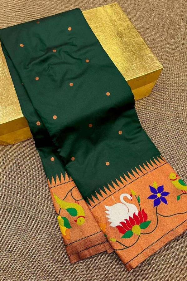 Traditional Paithani Silk Saree with Rich Meenakari Design  in Surat