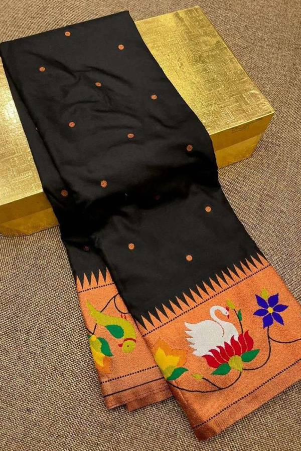 Traditional Paithani Silk Saree with Rich Meenakari Design  in Surat
