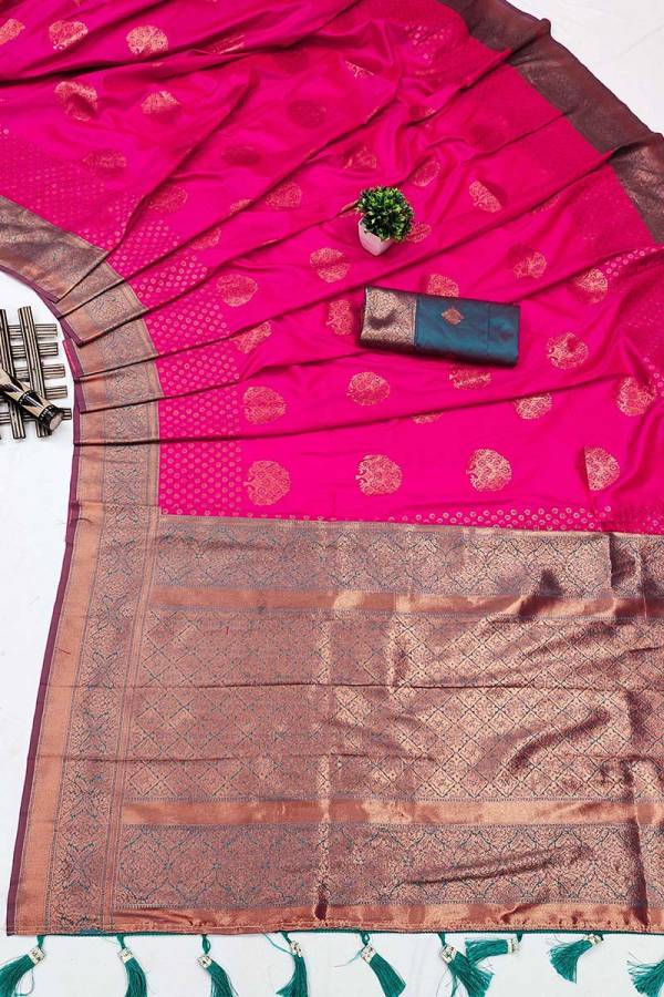 Traditional Soft Silk Saree with Stunning Copper Zari Design  in Surat