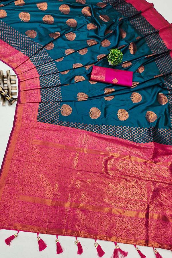 Traditional Soft Silk Saree with Stunning Copper Zari Design  in Surat