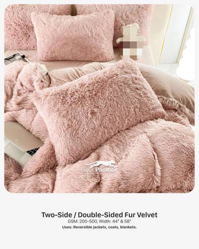Two Side Double Sided Fur Velvet GSM 200 to 500 Width 44 and 58 Inch for Jackets Coats Blankets in Surat