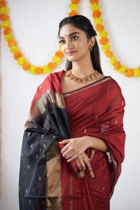 Two-Tone Contrast Pallu Banarasi Soft Silk Saree with Zari Buttis in Nine Colour Pairs  in Surat