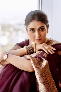 Wine Banarasi Soft Silk Saree with Scattered Gold Zari Buttis and Broad Antique Gold Border  in Surat