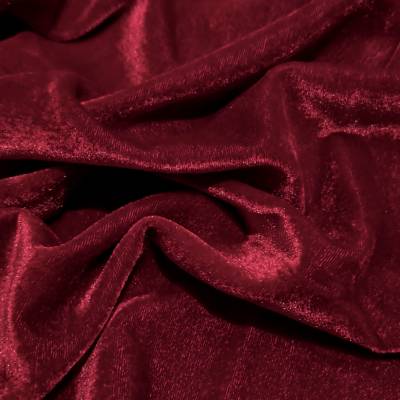 Wine Red Viscose Velvet Fabric 5.85 Mete Manufacturers in Dharmavaram