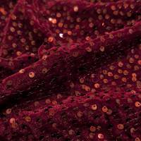 Wine Velvet Sequin Fabric 7.25 Meter  in Surat