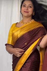 Wine and Black Banarasi Soft Silk Saree with Contrast Zari Border in Four Colour Pairings  in Surat video 1