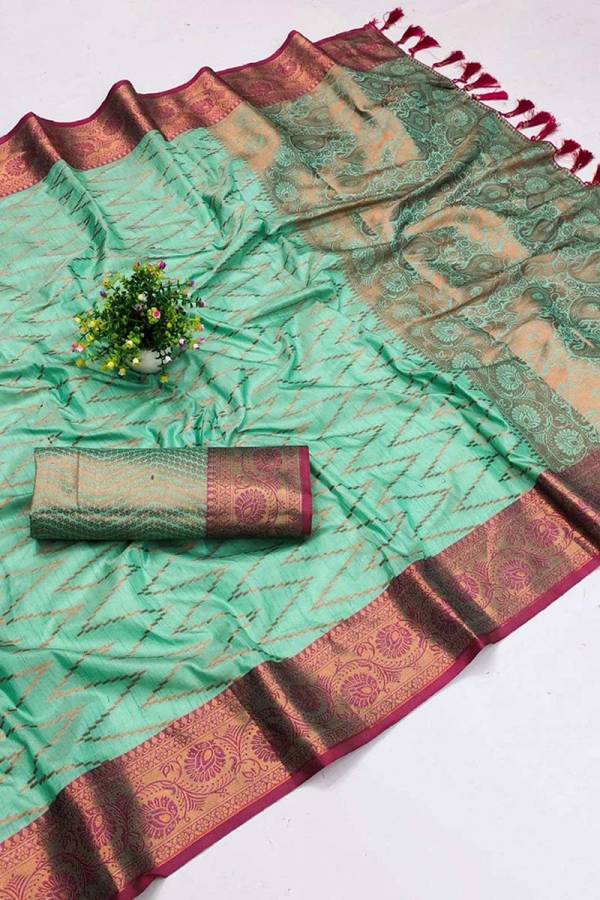 Zari Elegance Soft Silk Saree with Rich Pallu and Intricate Weaving  in Surat