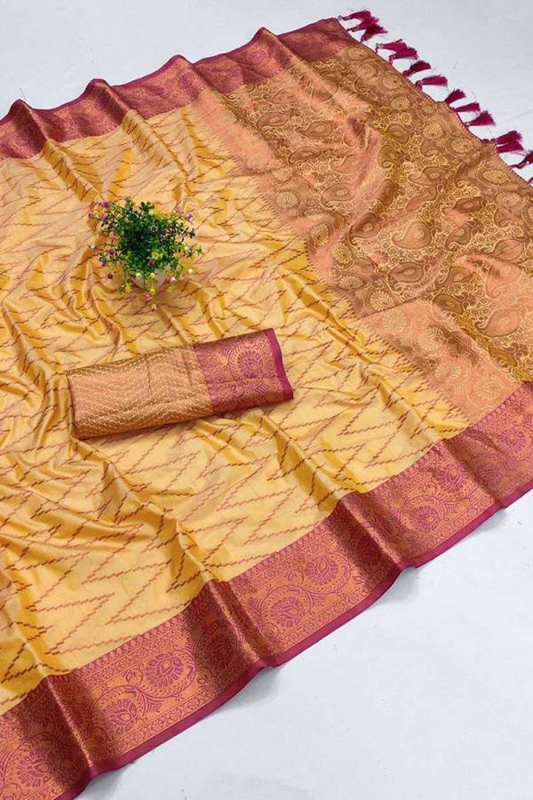 Zari Elegance Soft Silk Saree with Rich Pallu and Intricate Weaving  in Surat