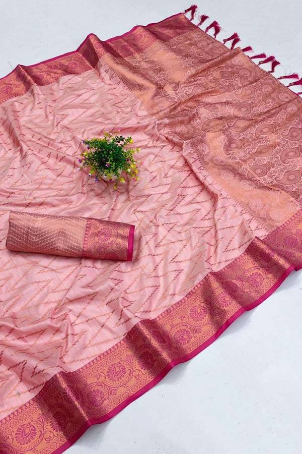 Zari Elegance Soft Silk Saree with Rich Pallu and Intricate Weaving  in Surat