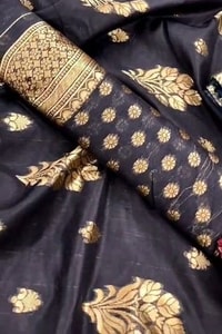 Zari Floral Butta Banarasi Soft Silk Saree with Brocade Pallu in Seven Festive Shades  in Surat video 1