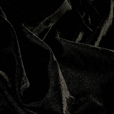 solid-velvet-fabric-black-4-meter in Surat