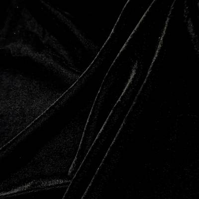 solid-velvet-fabric-black-5-meter in Surat