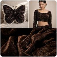 solid-velvet-fabric-coffee-4-meter  in Surat