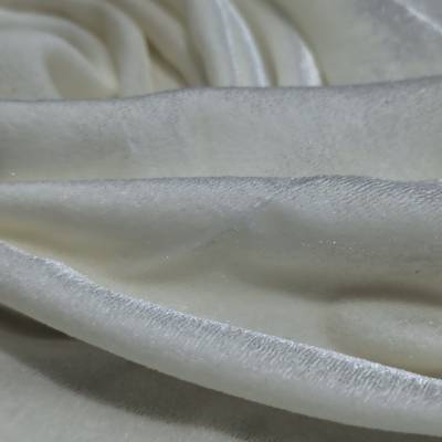 solid-velvet-fabric-cream-2-5-meter in Surat