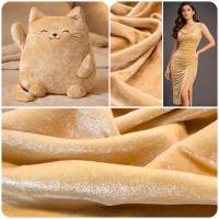 solid-velvet-fabric-gold-3-meter  in Surat