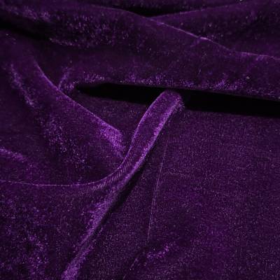 solid-velvet-fabric-purple-0-8-meter in Surat