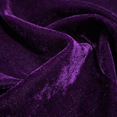 solid-velvet-fabric-purple-4-meter in Surat