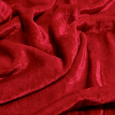 solid-velvet-fabric-red-2-meter in Surat