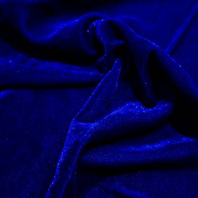 solid-velvet-fabric-royal-blue-1-meter in Surat