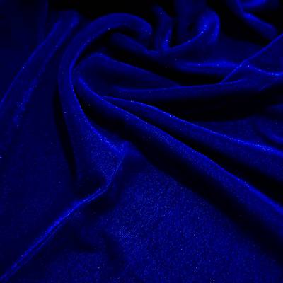 solid-velvet-fabric-royal-blue-2-meter in Surat