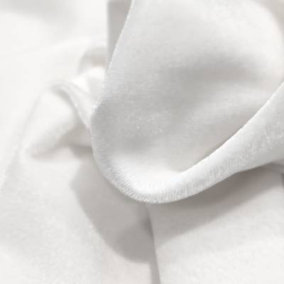 solid-velvet-fabric-white-5-meter in Surat