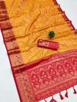 Soft Organza Cotton Silk with Zari and Minakari Embellishments Wedding wera saree